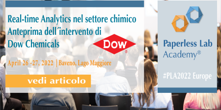 Real-time analytics nel settore chimico – un intervento di Dow Chemicals al PLA2022Europa