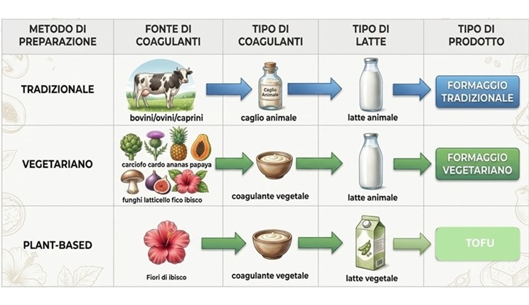 Sviluppo di nuovi cagli vegetali per la produzione di formaggi vegetariani e vegani